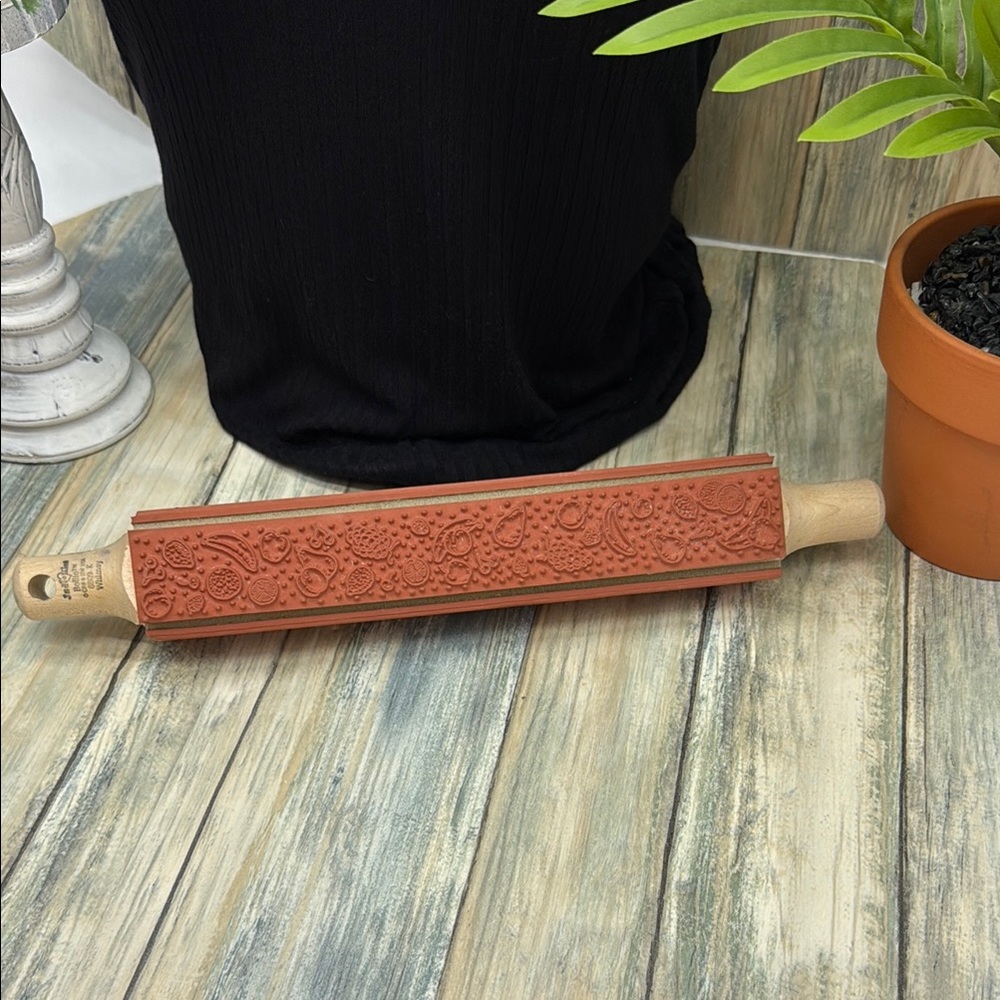 ⭐️🌸Judikins Bollio Nature Rolling Pin Rubber Stamp Border 6809-K